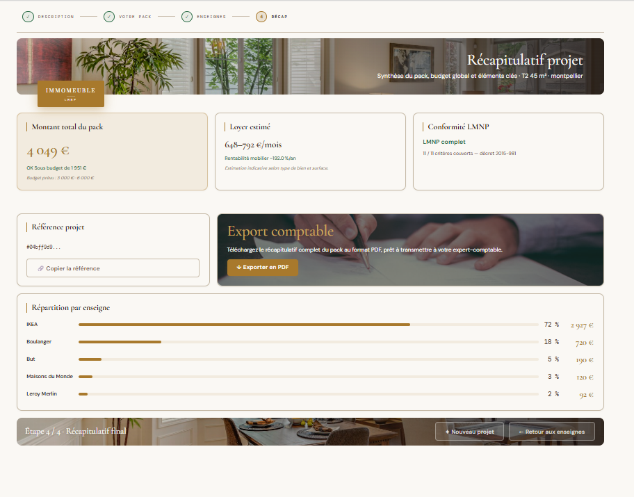 Étape 4 — Export comptable PDF